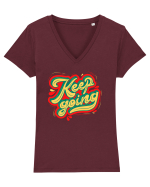 Keep Going Tricou mânecă scurtă guler V Damă Evoker