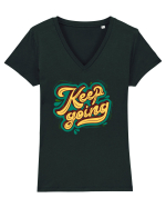 Keep Going Tricou mânecă scurtă guler V Damă Evoker