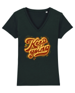 Keep Going Tricou mânecă scurtă guler V Damă Evoker
