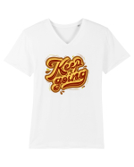 Keep Going Tricou mânecă scurtă guler V Bărbat Presenter