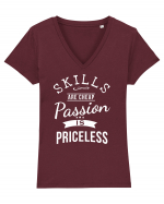 PASSION is priceless Tricou mânecă scurtă guler V Damă Evoker