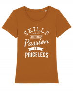 PASSION is priceless Tricou mânecă scurtă guler larg fitted Damă Expresser