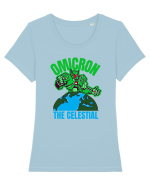 Omicron Covid Variant Tricou mânecă scurtă guler larg fitted Damă Expresser