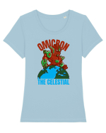 Omicron Covid Variant Tricou mânecă scurtă guler larg fitted Damă Expresser