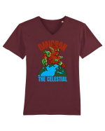 Omicron Covid Variant Tricou mânecă scurtă guler V Bărbat Presenter