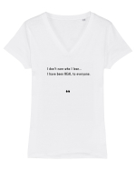 Real Tricou mânecă scurtă guler V Damă Evoker
