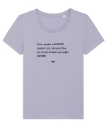 NEVER BECOME Tricou mânecă scurtă guler larg fitted Damă Expresser
