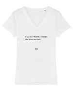 MISS ME Tricou mânecă scurtă guler V Damă Evoker