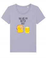 You Are My Butter Half Tricou mânecă scurtă guler larg fitted Damă Expresser