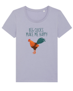 Big Cocks Make Me Happy Tricou mânecă scurtă guler larg fitted Damă Expresser