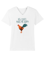 Big Cocks Make Me Happy Tricou mânecă scurtă guler V Bărbat Presenter