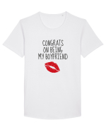 Congrats On Being My Boyfriend Tricou mânecă scurtă guler larg Bărbat Skater