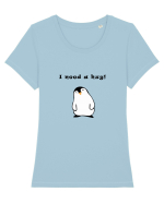 I need a hug Tricou mânecă scurtă guler larg fitted Damă Expresser