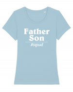 Father and Son Squad Tricou mânecă scurtă guler larg fitted Damă Expresser