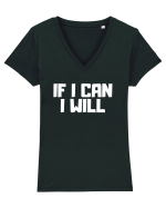 If I can I will Tricou mânecă scurtă guler V Damă Evoker
