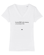 MONEY FLEX Tricou mânecă scurtă guler V Damă Evoker