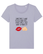 Sometimes Tricou mânecă scurtă guler larg fitted Damă Expresser
