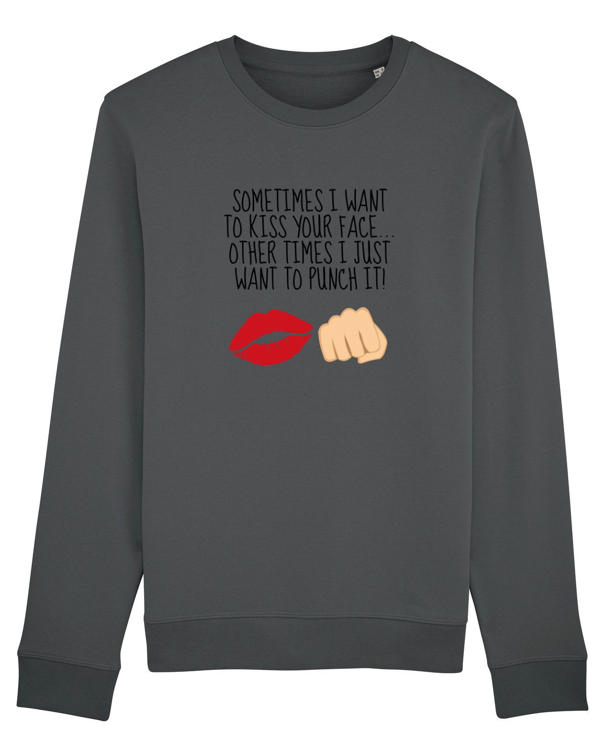 Bluză mânecă lungă Unisex Rise Anthracite