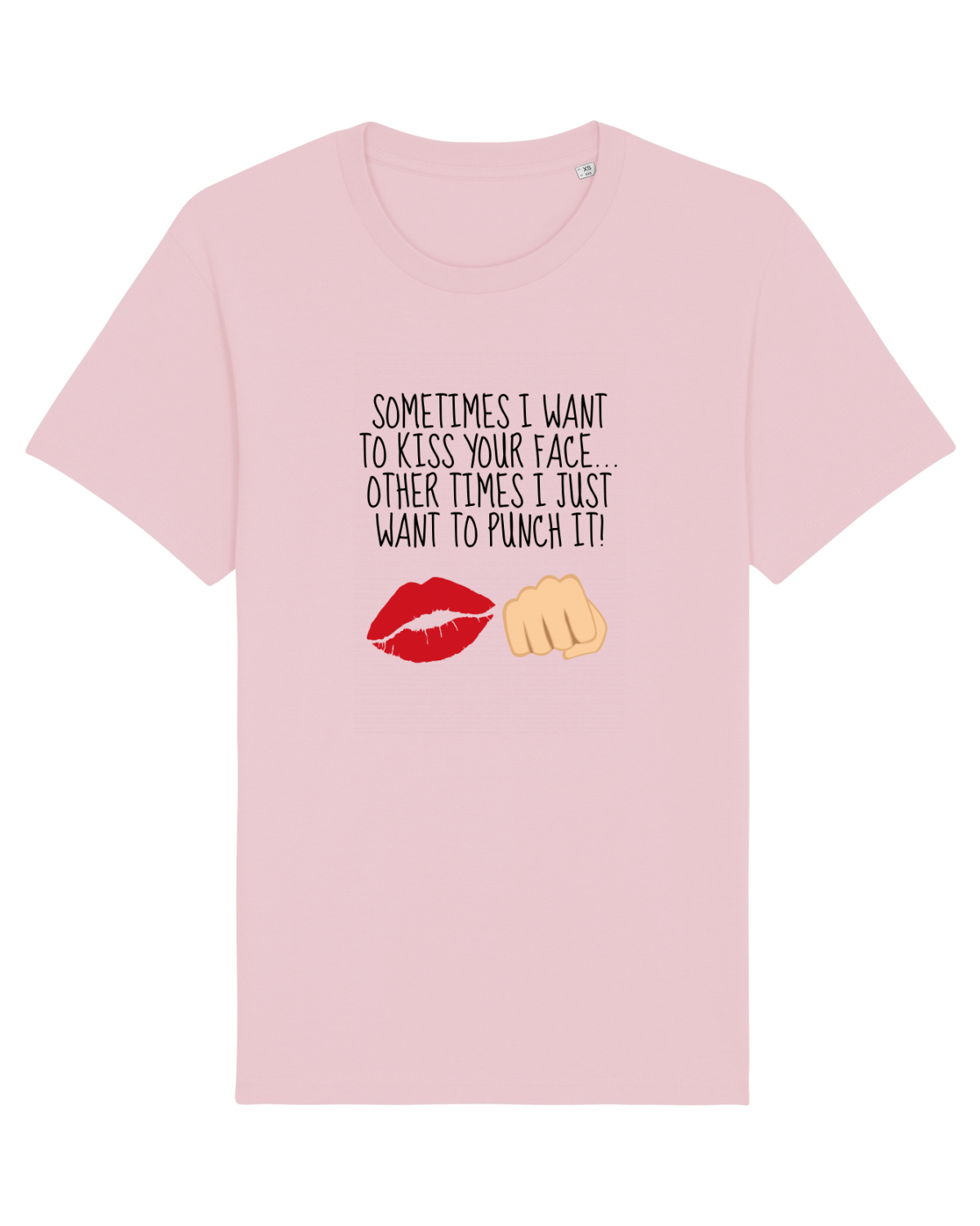 Tricou mânecă scurtă Unisex Rocker Cotton Pink