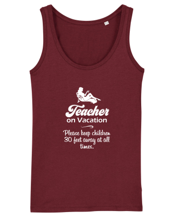 Teacher on vacation. Burgundy