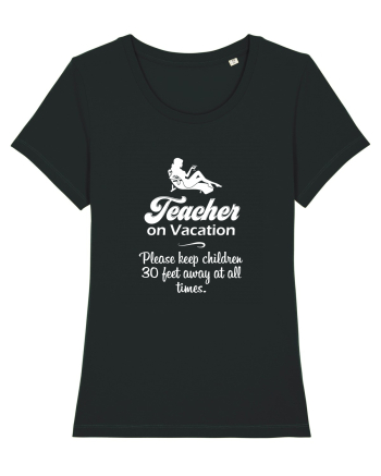Teacher on vacation. Black