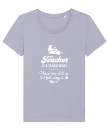 Teacher on vacation. Lavender