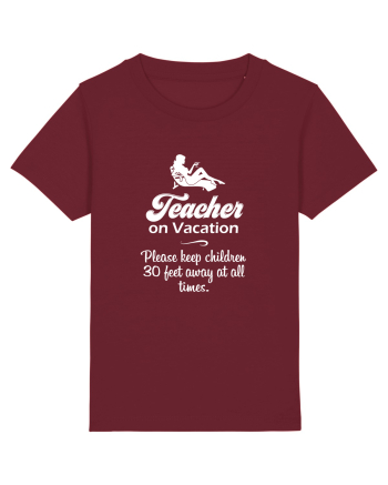 Teacher on vacation. Burgundy