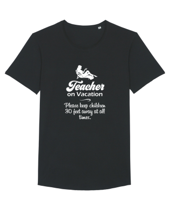 Teacher on vacation. Black