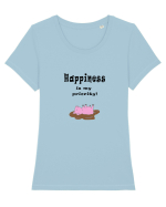 Happiness is my priority Tricou mânecă scurtă guler larg fitted Damă Expresser