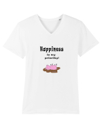 Happiness is my priority Tricou mânecă scurtă guler V Bărbat Presenter