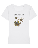 Care pe care Tricou mânecă scurtă guler larg fitted Damă Expresser