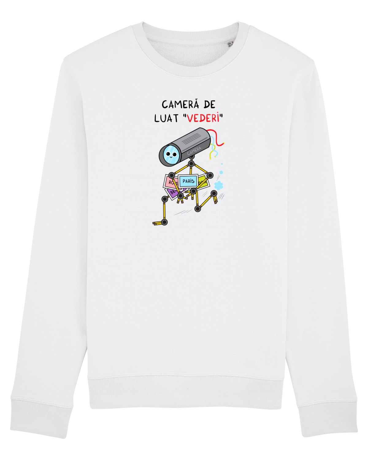 Bluză mânecă lungă Unisex Rise White
