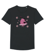 Courage caine fricos Hippy vibe  Tricou mânecă scurtă guler larg Bărbat Skater