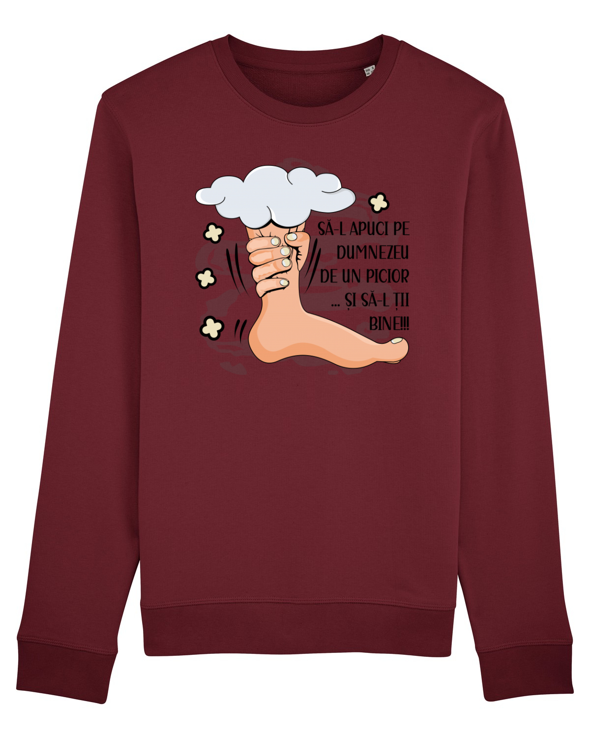 Bluză mânecă lungă Unisex Rise Burgundy