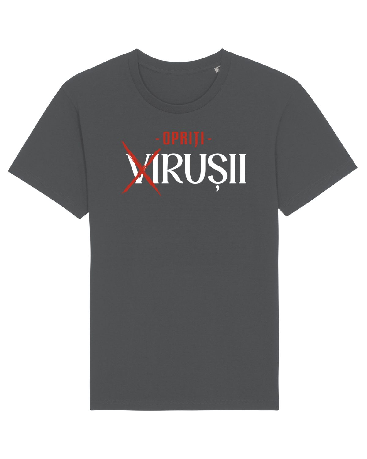 Tricou mânecă scurtă Unisex Rocker Anthracite