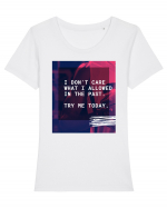 I don't care what I allowed in the past. Tricou mânecă scurtă guler larg fitted Damă Expresser