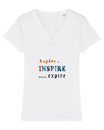 Inspire Tricou mânecă scurtă guler V Damă Evoker