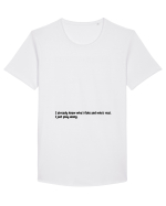 I already know who's fake and who's real, I just play along. Tricou mânecă scurtă guler larg Bărbat Skater