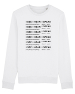 I SEE I HEAR I SPEAK Bluză mânecă lungă Unisex Rise