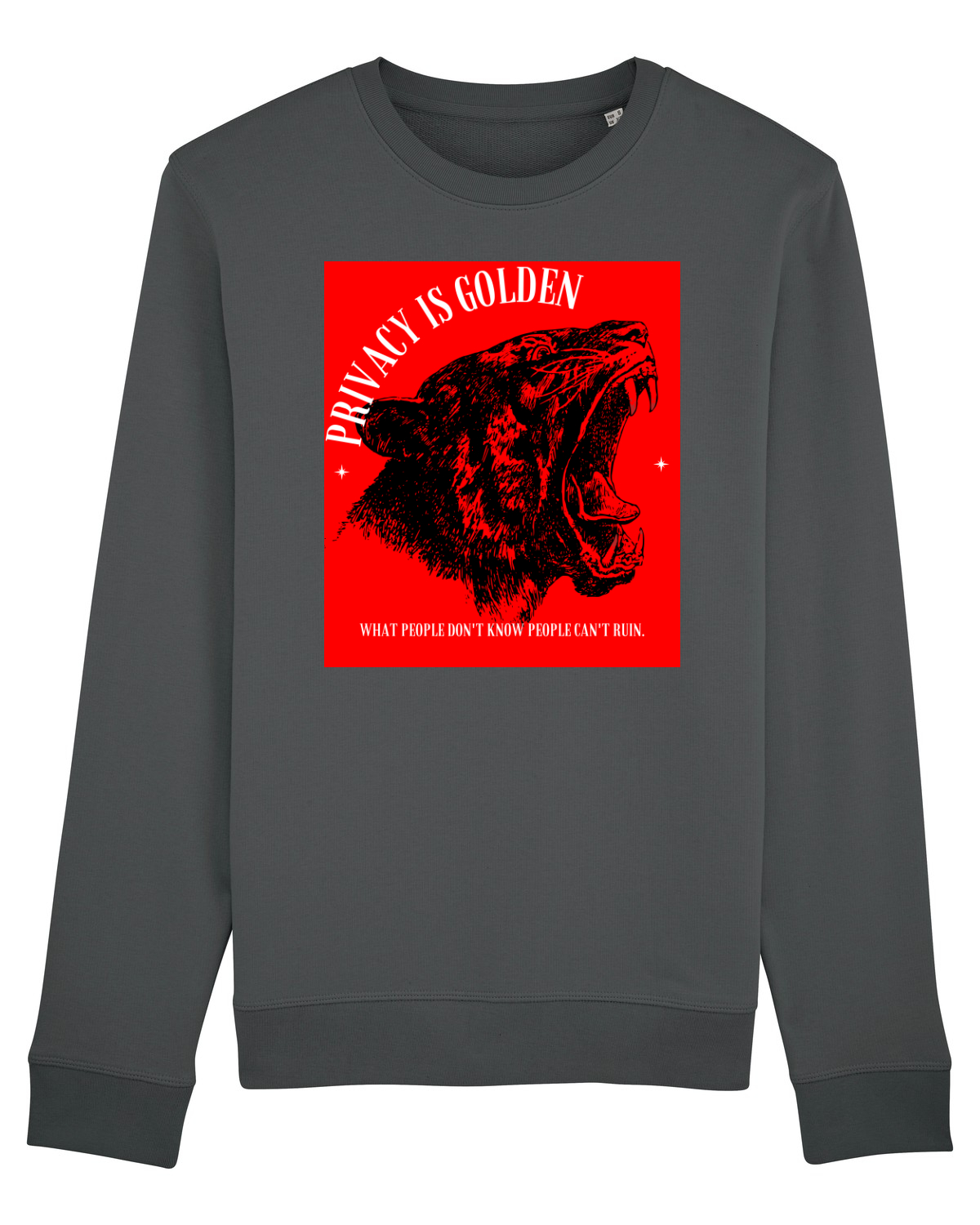 Bluză mânecă lungă Unisex Rise Anthracite