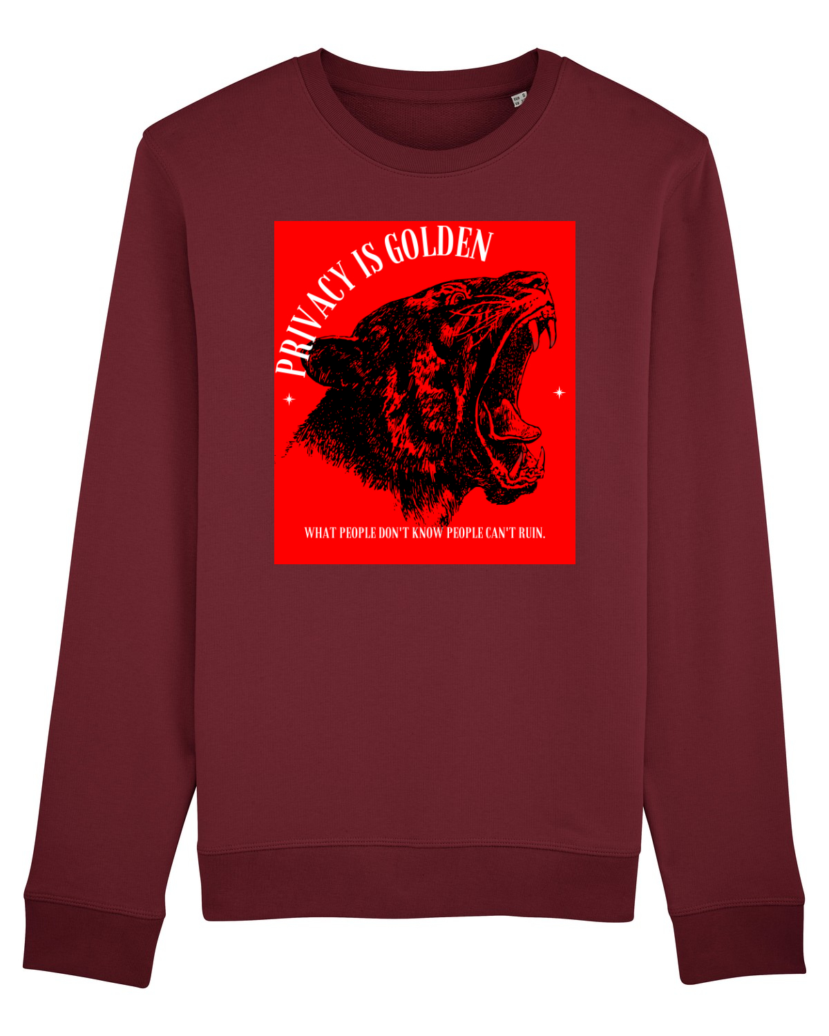 Bluză mânecă lungă Unisex Rise Burgundy
