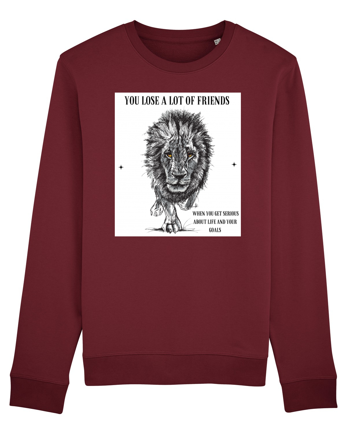 Bluză mânecă lungă Unisex Rise Burgundy