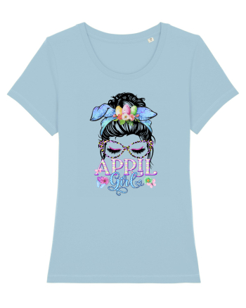 I am a April Girl Aries Berbec Sky Blue