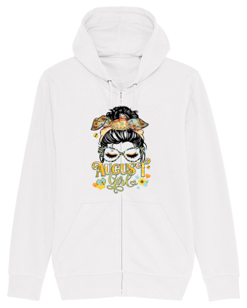 I am a August Girl Lion Leu White