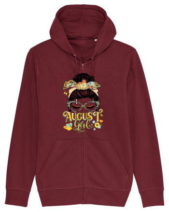 I am a August Girl Lion Leu Burgundy