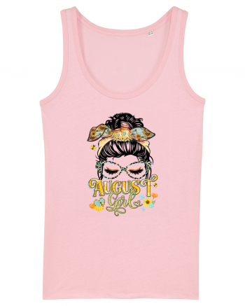 I am a August Girl Lion Leu Cotton Pink