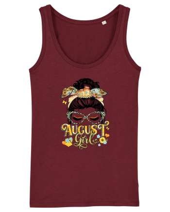 I am a August Girl Lion Leu Burgundy