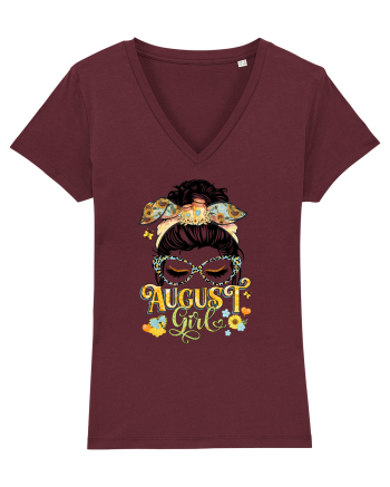 I am a August Girl Lion Leu Burgundy