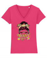 I am a August Girl Lion Leu Tricou mânecă scurtă guler V Damă Evoker