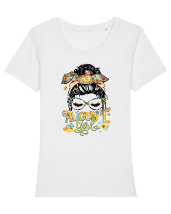 I am a August Girl Lion Leu White